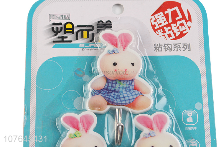 Wholesale Cute Rabbit Shape Sticky Hook Fashion Adhesive Hook