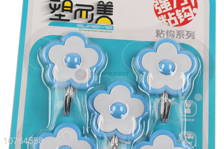 Cute Flower Shape Sticky Hook Multipurpose Adhesive Hook