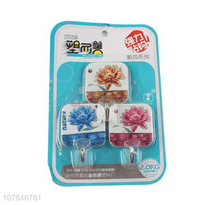 Good Price Flower Pattern Strong Adhesive Hook Popular Sticky Hook