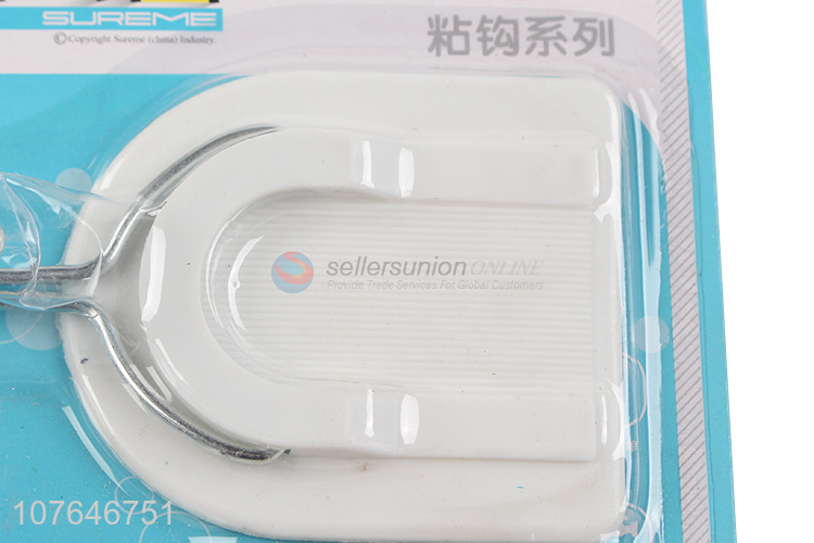 Custom 2 Pieces White Sticky Hook Strong Adhesive Hook Wholesale