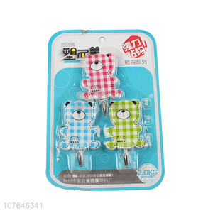 Cartoon Bear Shape Sticky Hook Household Coat Hanger