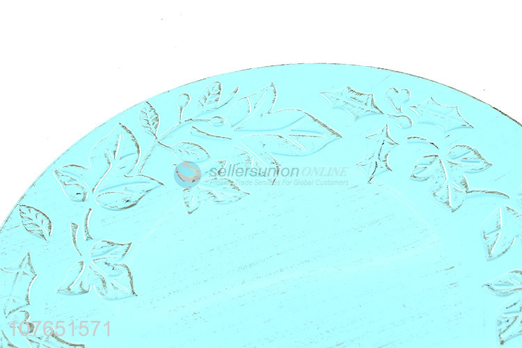 High Quality Antique Finished Round Plate Colorful Dinner Plate