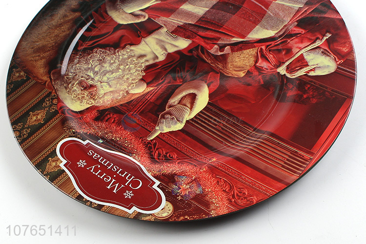 Custom Christmas Sticker Round Dinner Plate Charger Plate