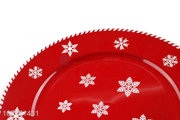 Hot Selling Silk-Screen Printing Round Plate Dinner Plate