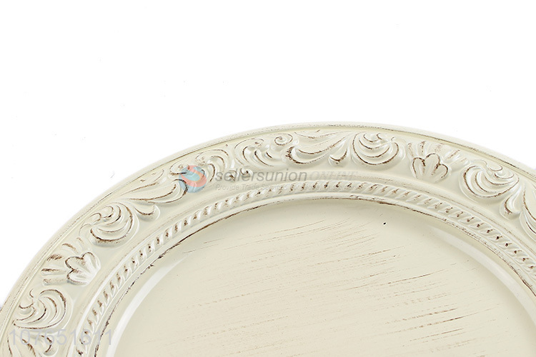 Good Quality Antique Finished Plastic Plate Fashion Fruit Food Plate