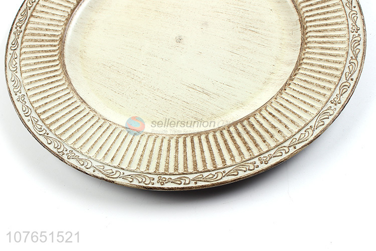 Top Quality Antique Finished Dinner Plates Fashion Charger Plate