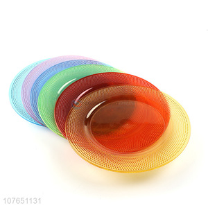 Good Price Colorful Transparent Plastic Plate Cheap Dinner Plate