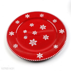 Hot Selling Silk-Screen Printing Round Plate Dinner Plate