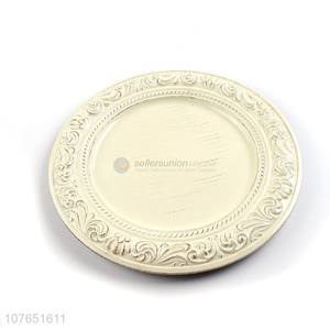 Good Quality Antique Finished Plastic Plate Fashion Fruit Food Plate