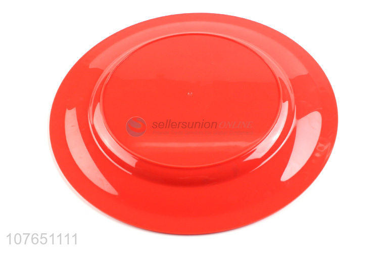 Wholesale Round Red Dinner Plate Plastic Charger Plate