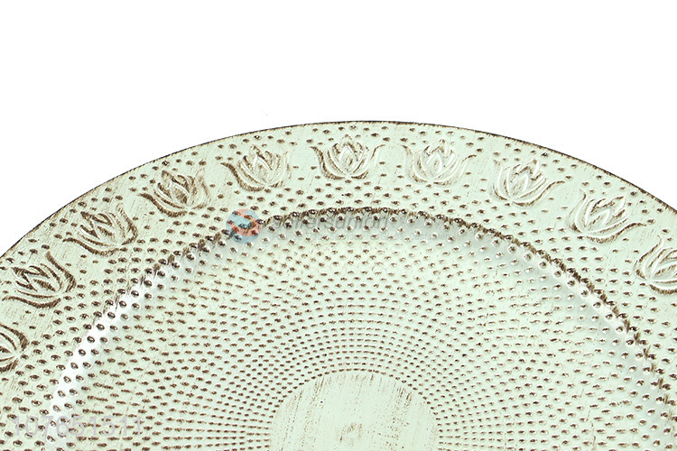 High Quality Antique Finished Plastic Plate Round Charger Plate