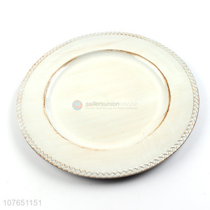 Custom Antique Finished Plastic Dish Round Dinner Plate