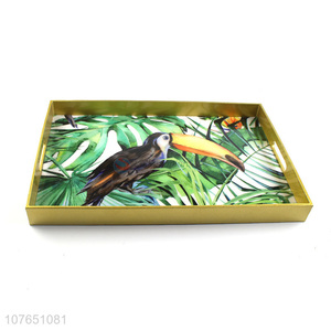 Good Sale Fashion Printing Acrylic Tray Rectangle Serving Tray