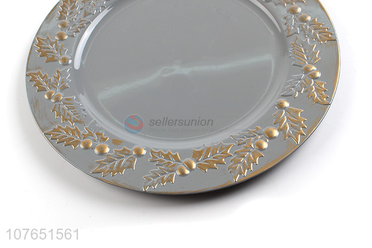 Fashion Style Painted Gold Rimmed Plate Dinner Plate Cheap Charger Plate