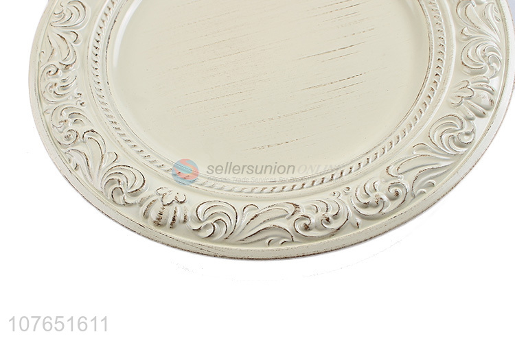 Good Quality Antique Finished Plastic Plate Fashion Fruit Food Plate