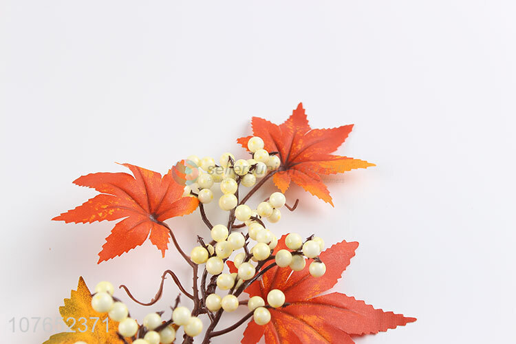 Low price custom maple leaf pumpkin autumn long branch