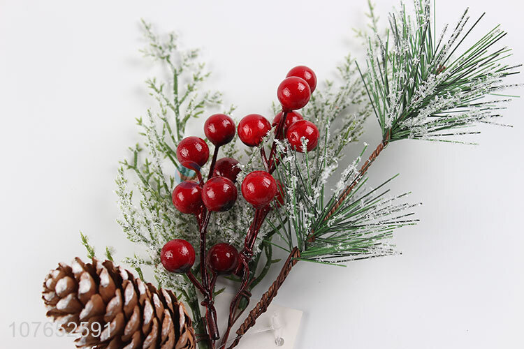 Hot-selling simulation red pine nut decoration Christmas long vine