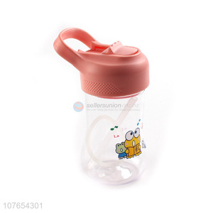 Top seller portable bpa free plastic straw water bottle for kids