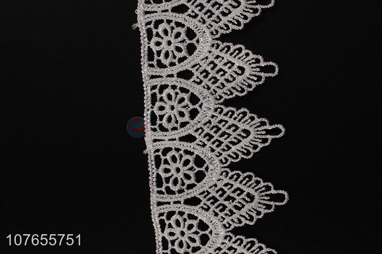 Environmental protection white flowers lace ribbon decorative trims 