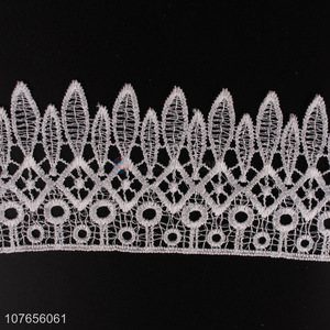 Top quality white lace ribbon for clothing decoration