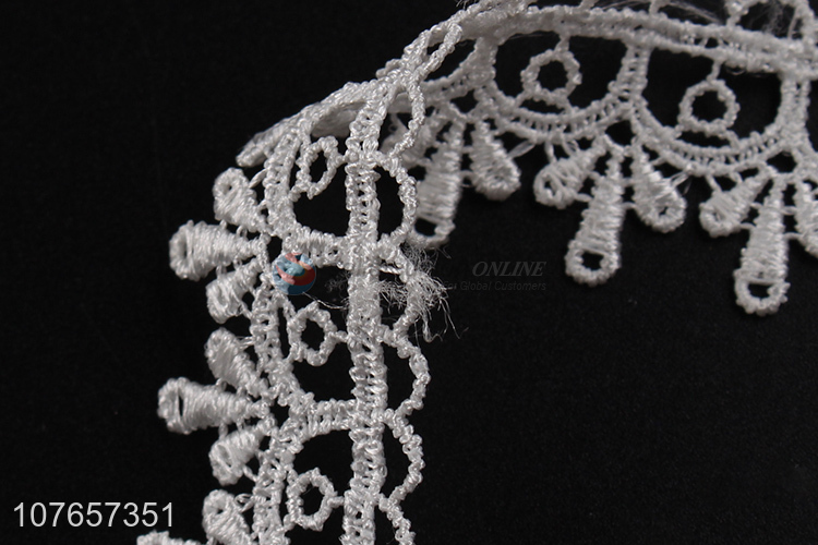 Eco-friendly lace fabric for garment accessories embroidery lace trim