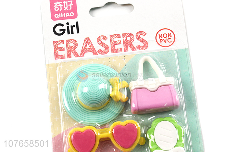 Popular girl dress up game set modeling eraser