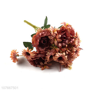 Simulation rose wedding decoration bouquet 9 roses