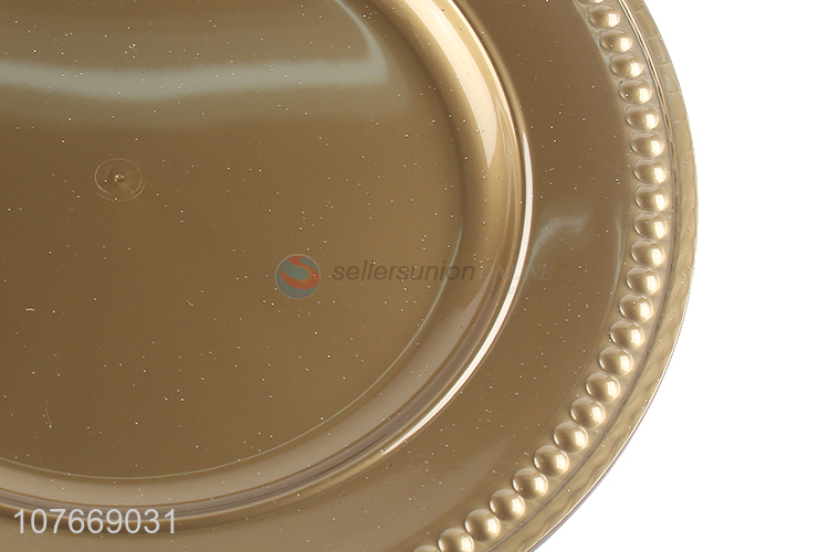 Good quality gold plastic plates dinner fruit plates