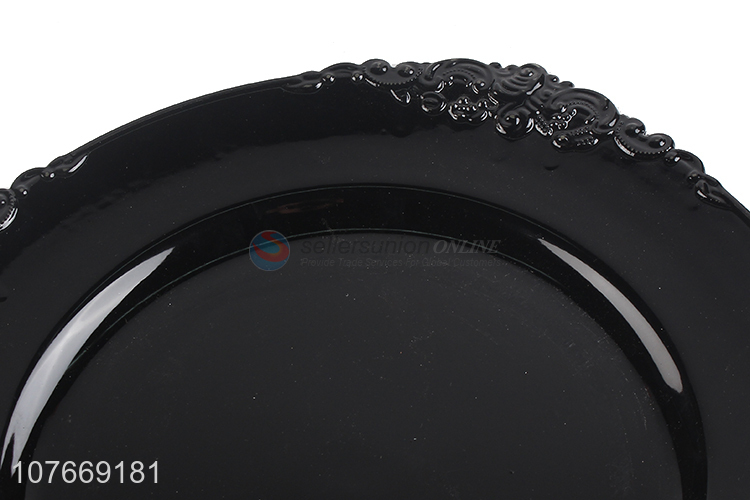 New style black diner plates electroplated plates