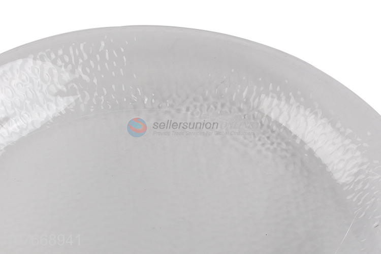 Round plastic serving tray transparent plates