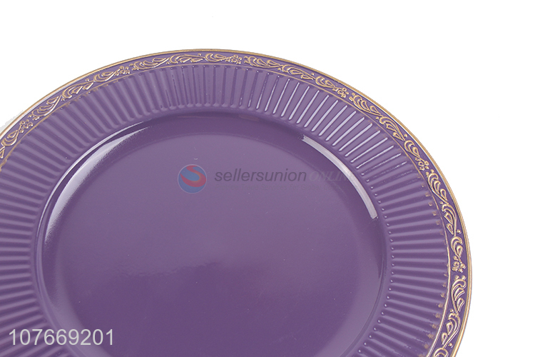 Good sale purple electroplated plates for decoration