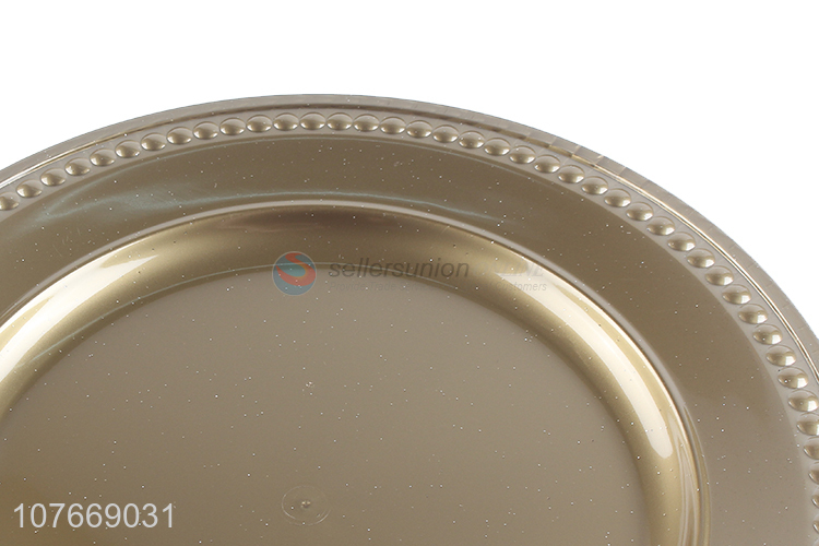 Good quality gold plastic plates dinner fruit plates