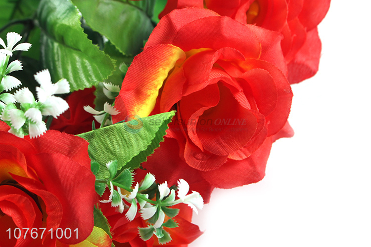 Popular product red plastic plant simulation artificial flowers