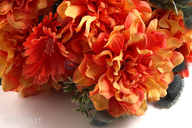 New product orange 11head artificial flower with cheap price