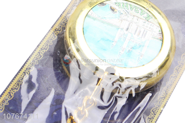 Popular product round metal key chain for tourist gifts