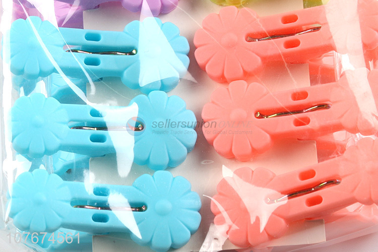 Unique style cute flower clip multi-purpose clothespin plastic clip