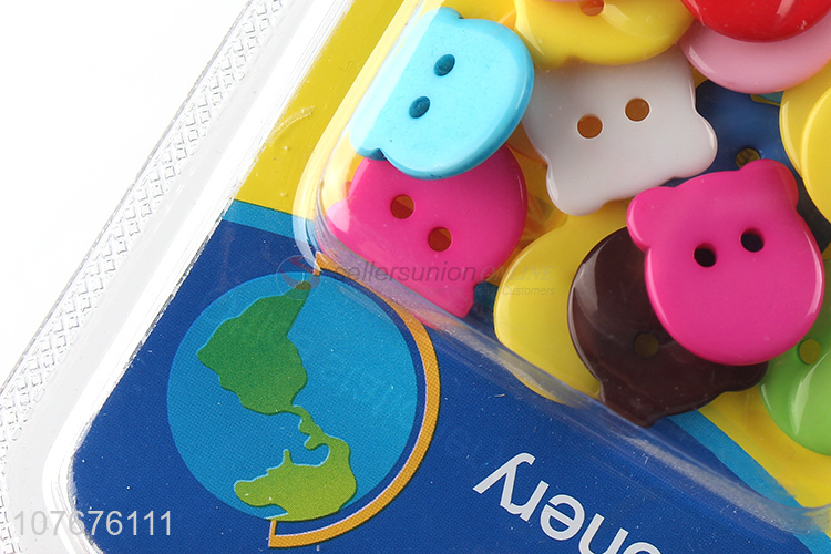 New products colorful cartoon bear shape plastic buttons