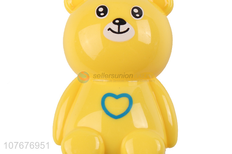 Hot products student stationery bear shape plastic pencil sharpener