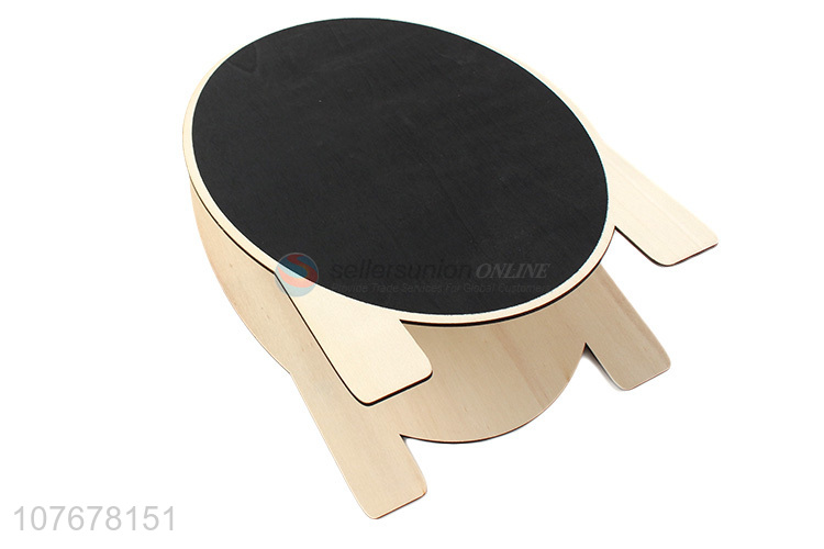 Wholesale wooden double-sided circular blackboard handwriting publicity board