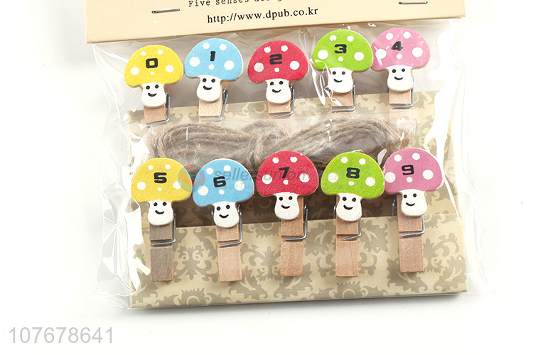 High quality photo clip cartoon digital mushroom wooden small clip