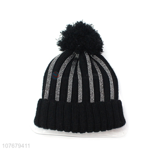 New Style Pompon Ball Knitted Beanie Hat Winter Warm Hat