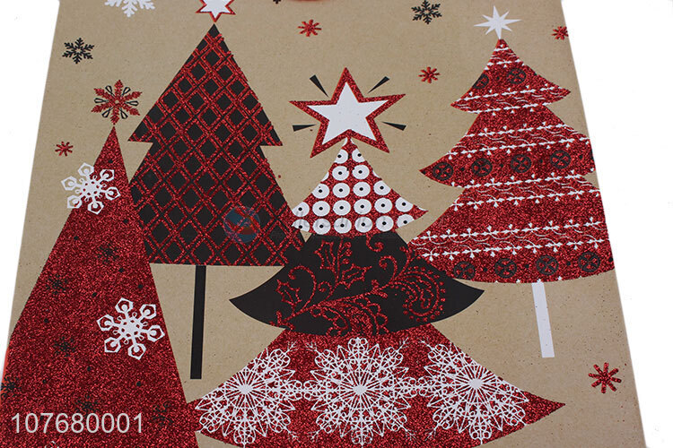 Wholesale red christmas tree kraft paper gift gift packaging bag