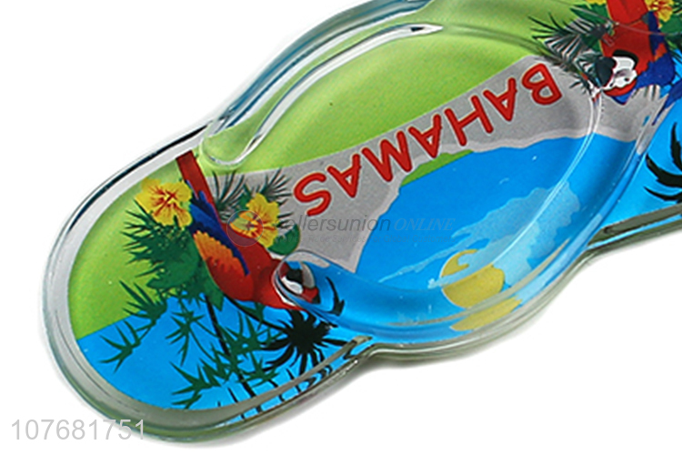 Top seller beach slipper key chain plastic keychain key ring
