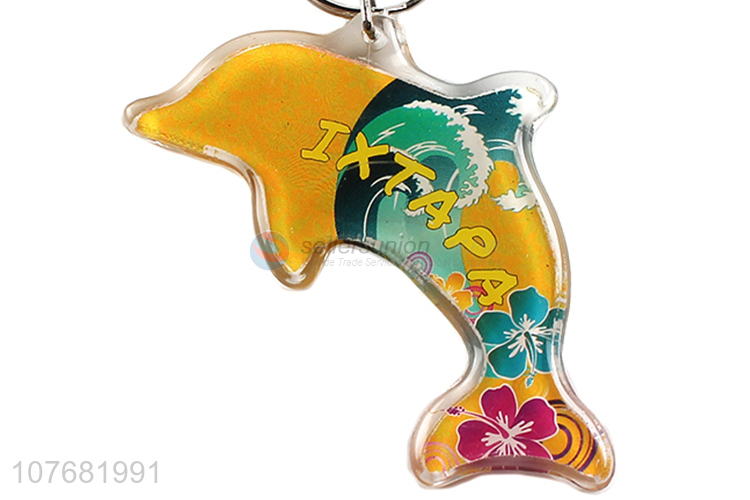 Hot products dolphin key chain acrylic keychain key ring