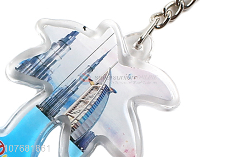New arrival coconut tree key chain acrylic keyring for souvenir