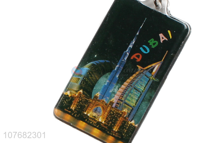 Most popular Dubai souvenir key chain acrylic keyring