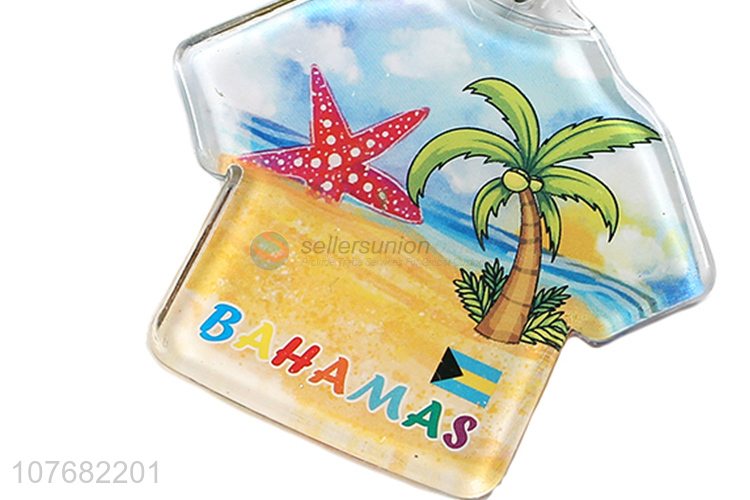 Factory direct sale shirt key chain acrylic keyring for souvenir