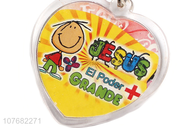 Good price heart key chain plastic keychain key ring
