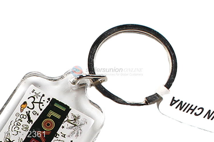 Creative design Puerto Rico souvenir key chain acrylic keyring