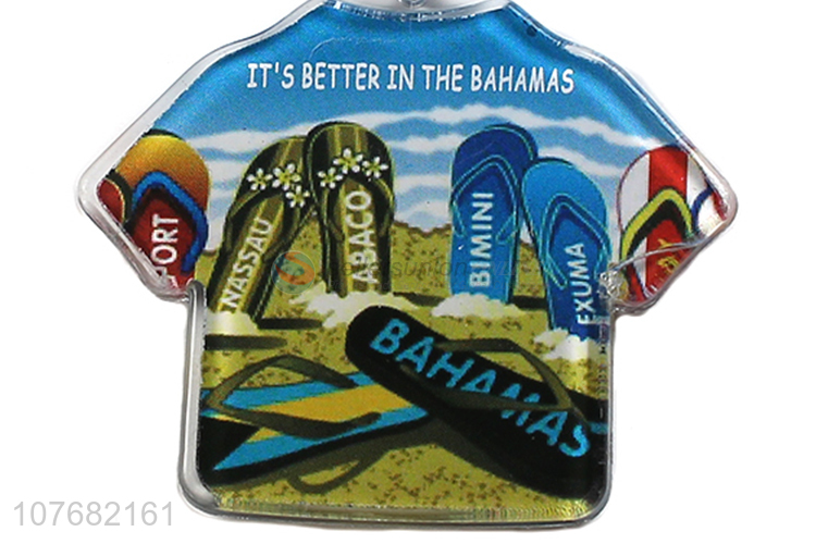 New products shirt shape key chain acrylic keyring for souvenir
